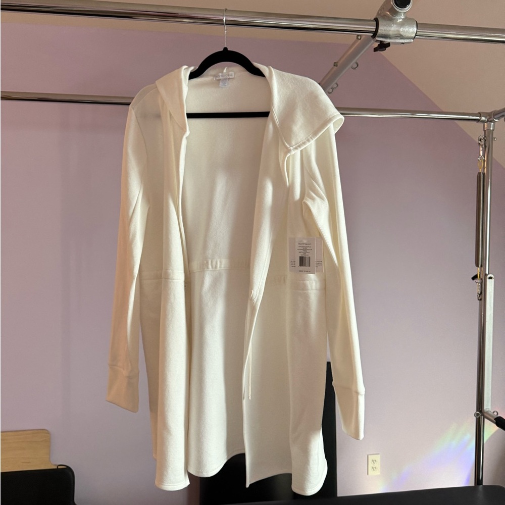 Beyond Yoga Cream Hooded Cardigan